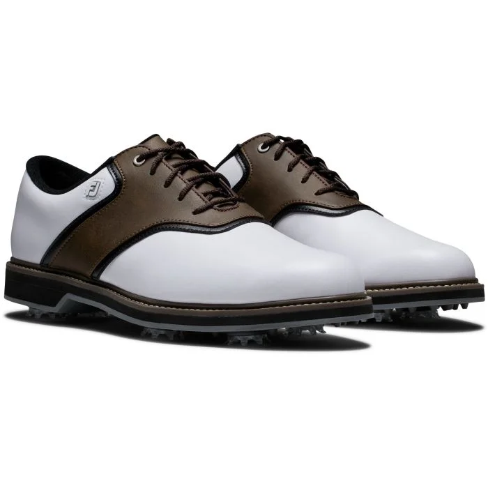 Free Shipping - FootJoy Originals Golf Shoes White/Brown 57022