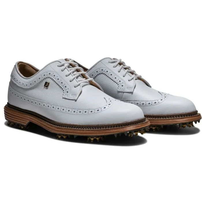 FootJoy Premiere Series Marquis Golf Shoes White/Chestnut 54558