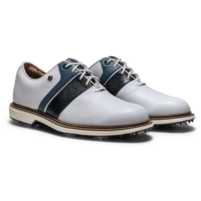 FootJoy Premiere Series Packard Golf Shoes White/Pageant Blue