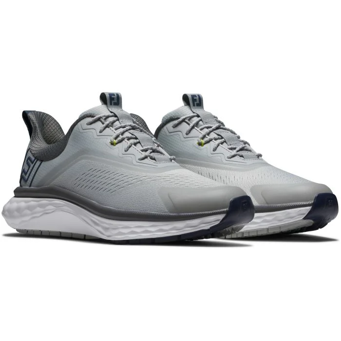 Free Shipping - FootJoy Quantum Golf Shoes Grey/White/Blue 56991