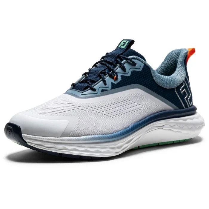 Free Shipping - FootJoy Quantum Golf Shoes White/Peacoat/Aqua