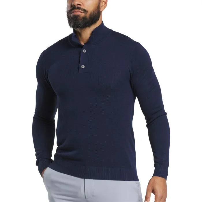 FIDES GOLF ネイビー クルーネックシャツ TOPS | FIDES GOLF