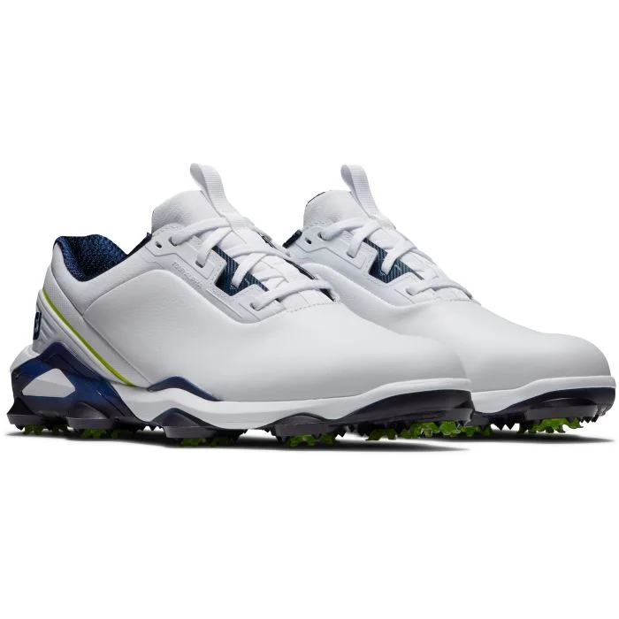 Free Shipping - FootJoy Tour Alpha Golf Shoes White/Navy 55536