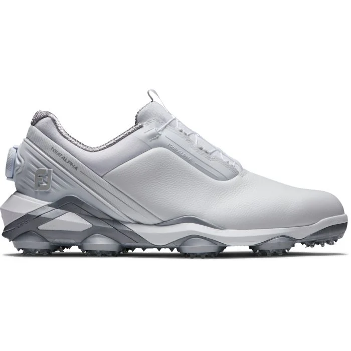 FootJoy Tour Alpha Boa Golf Shoes White/Gray フットジョイ ツアー アルファ ボア ゴルフ シューズ 55544 FootJoy Tour Alpha BOA Golf Shoes White/Gray 55544 - Carl's Golfland