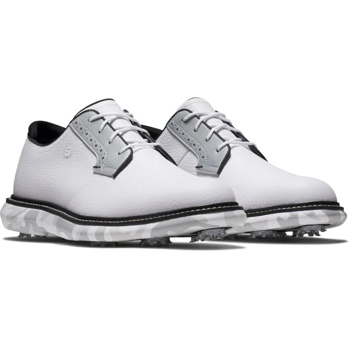 FootJoy ゴルフシューズ FootJoy Traditions Blucher Golf Shoes White/Grey/Camo 57953
