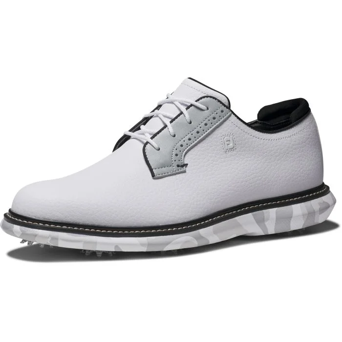 FootJoy ゴルフシューズ FootJoy Traditions Blucher Golf Shoes White/Grey/Camo 57953