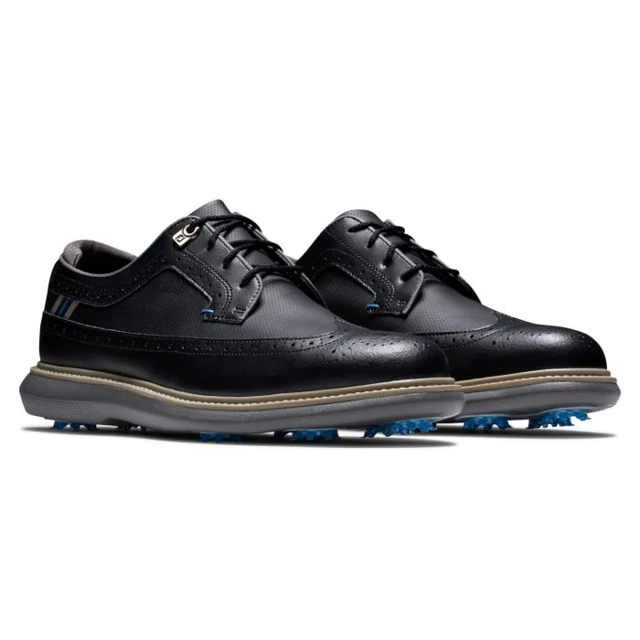 Free Shipping - FootJoy Traditions Golf Shoes Black/Blue/Grey