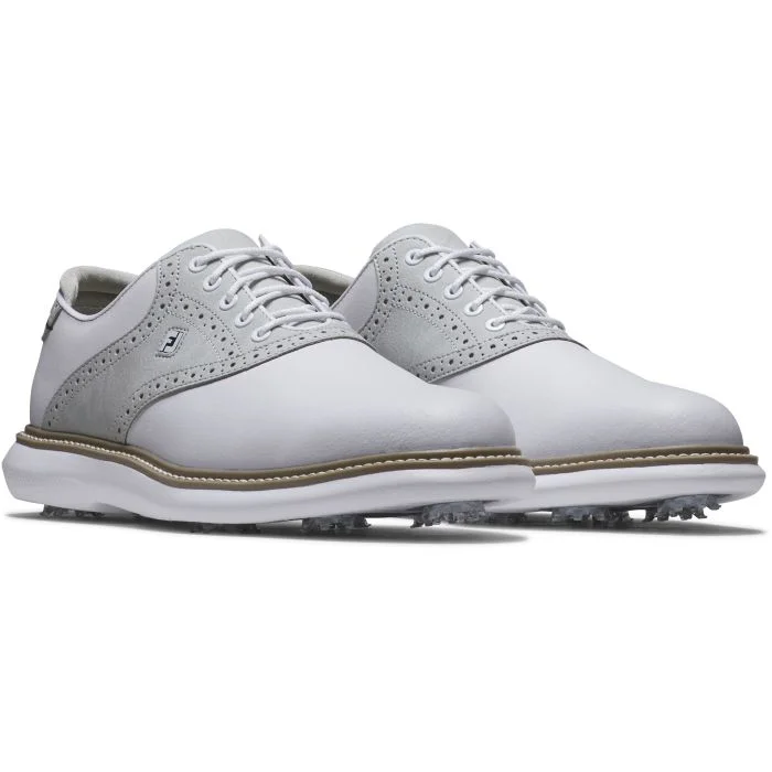 FootJoy Traditions Golf Shoes White/Grey 57957 - Carl's Golfland