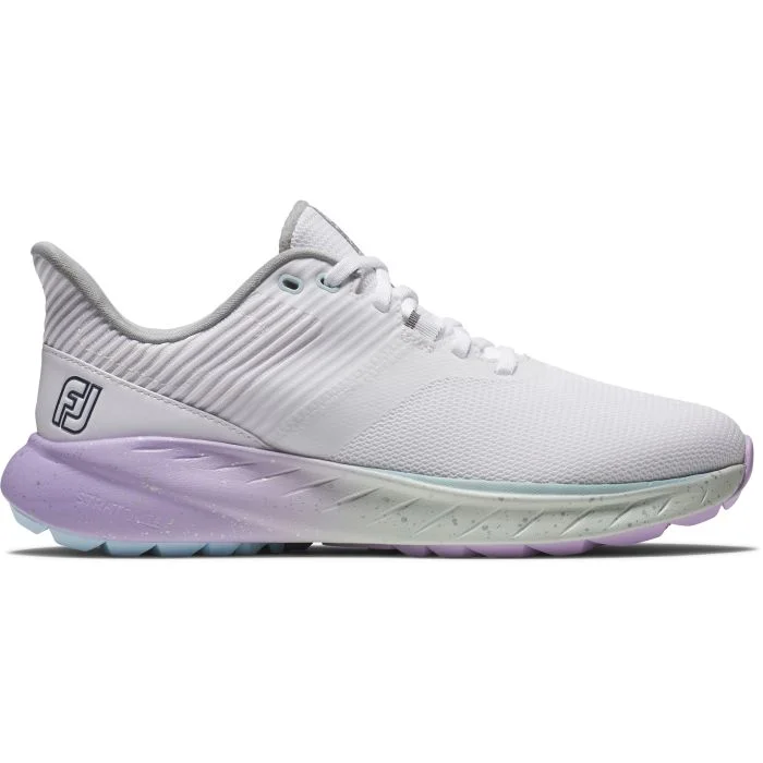 FootJoy Womens Flex Energy Golf Shoes White/Aqua/Lavender 95724