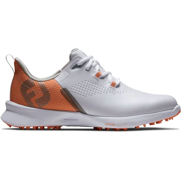 FootJoy Women's Fuel Golf Shoes White/Melon 92399 - Carl's Golfland