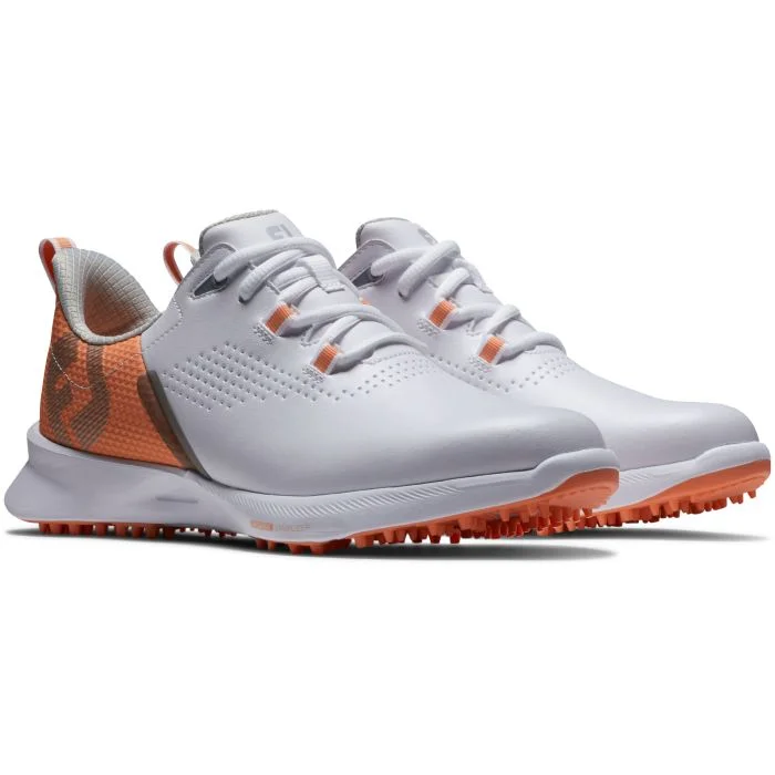 FootJoy Women's Fuel Golf Shoes White/Melon 92399 - Carl's Golfland