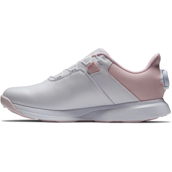 FootJoy Womens ProLite BOA Golf Shoes - White/Pink