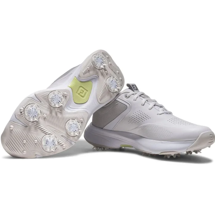 FootJoy Women's Qualifier Golf Shoes White/Harbor Mist/Butterfly