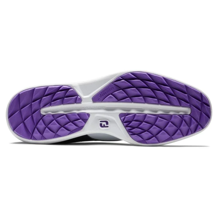 FootJoy Women's Traditions Spikeless Golf Shoes White/Navy 97899