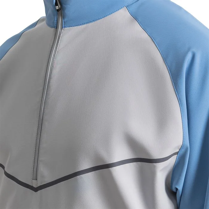 FootJoy Zephyr Short Sleeve Windshirt Golf Pullover Coastal Blue