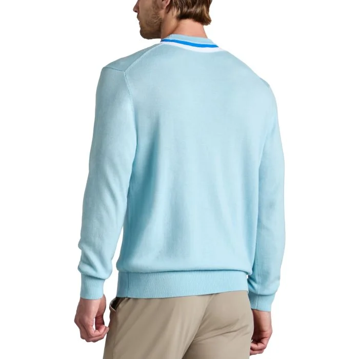 G/FORE Colourblock Intarsia Crewneck Merino Wool Golf Sweater