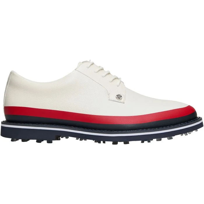 G/FORE Gallivanter Tuxedo Stripe Golf Shoes Snow/Multi - Carl's Golfland