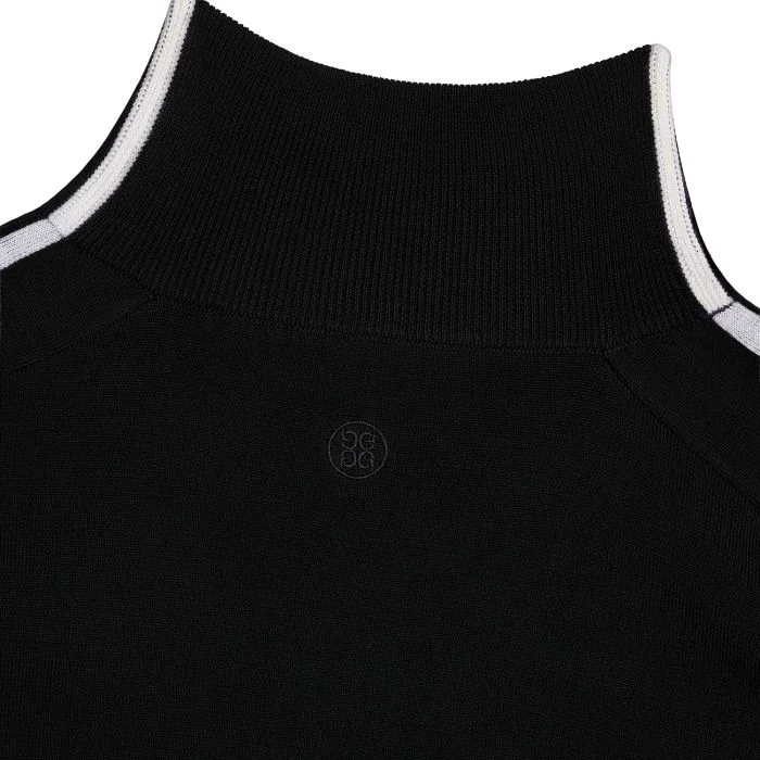 G/FORE Women's Merino Wool Contrast Stripe Quarter Zip Golf