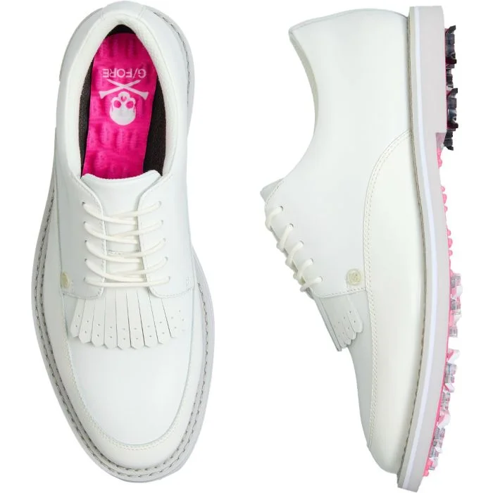 G/FORE Limited Release Derby G/LOCK Tux Leather Golf Shoes Snow