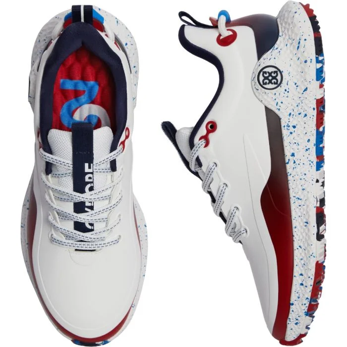 G/FORE Women's MG4+ O2 Gradient Golf Shoes Snow/Classic Red