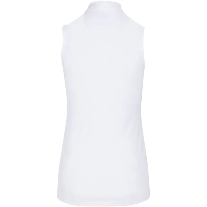 Greg Norman Women's ML75 Ruffle Collar Sleeveless Button Golf Polo