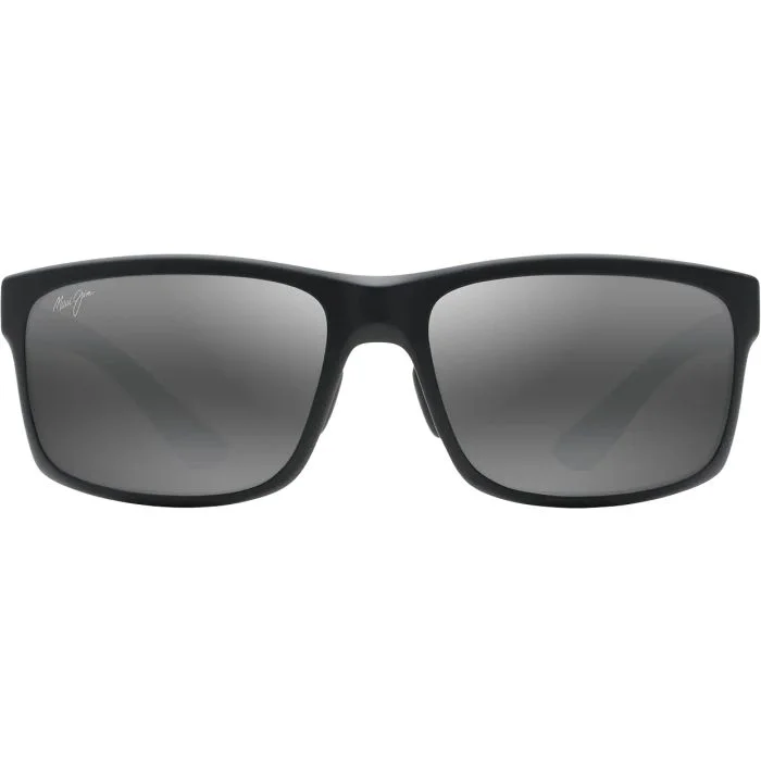 ほっ！ Maui Jim Pokowai Arch Rectangular Matte Black Sunglasses Polarized