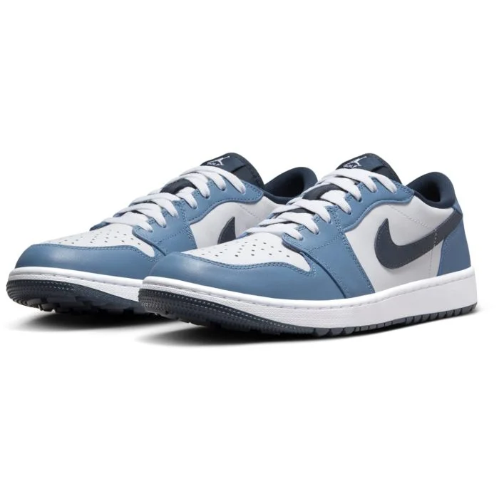 AIR JORDAN 1 LOW G（white-navy） Free Shipping - Nike Air Jordan 1 Low G Golf Shoes White/Aegean