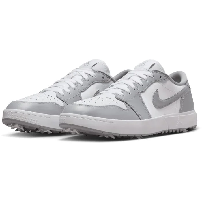 Nike Air Jordan 1 Low G Spike Golf Shoes Wolf Grey/Wolf Grey/White