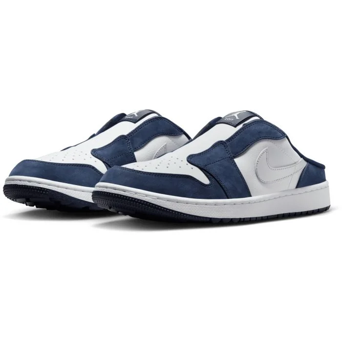 Nike Air Jordan 1 G Mule Golf Shoes White/Midnight Navy/Metallic
