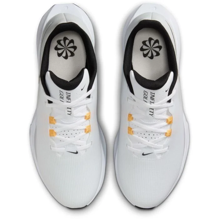 Nike Infinity G NN Golf Shoes White/Black/Topaz Gold - Carl's Golfland