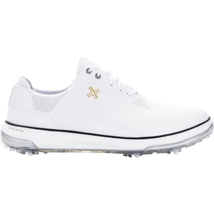 PAYNTR Eighty Seven SC Spiked Golf Shoes White/Gold - Carl's Golfland