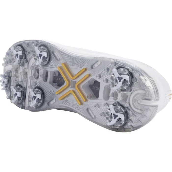 PAYNTR Eighty Seven SC Spiked Golf Shoes White/Gold - Carl's Golfland
