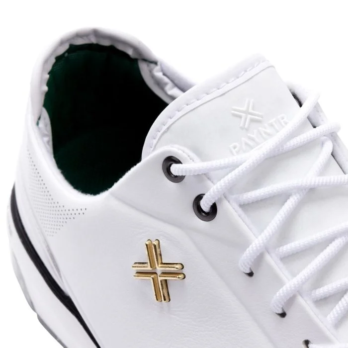PAYNTR Eighty Seven SC Spiked Golf Shoes White/Gold - Carl's Golfland