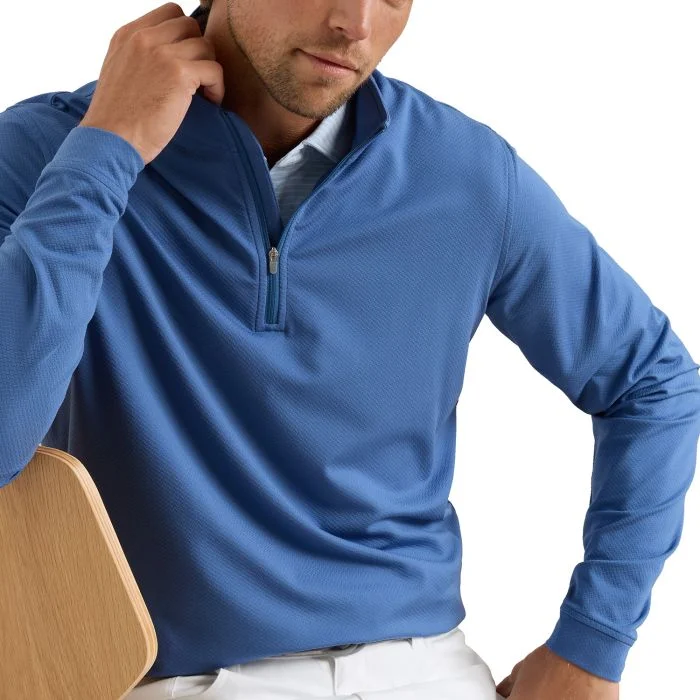 【CPG GOLF】 PULL OVER INTERSIA Peter Millar Perth Cross-Hatch Performance Quarter-Zip Golf