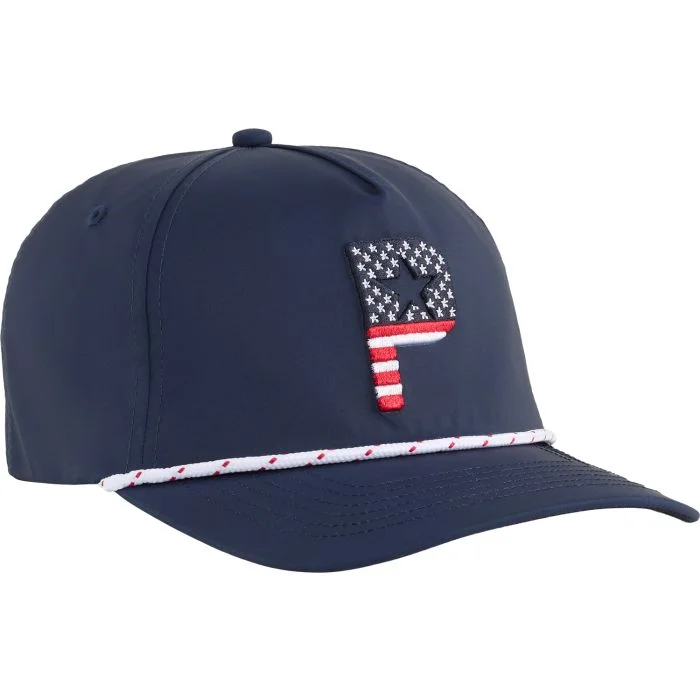 PUMA x Voltion Pars And Stripes Five Panel Snapback Golf Hat
