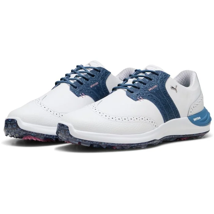 PUMA PHANTOMCAT NITRO Fair Isle Golf Shoes Puma White/Blue Horizon