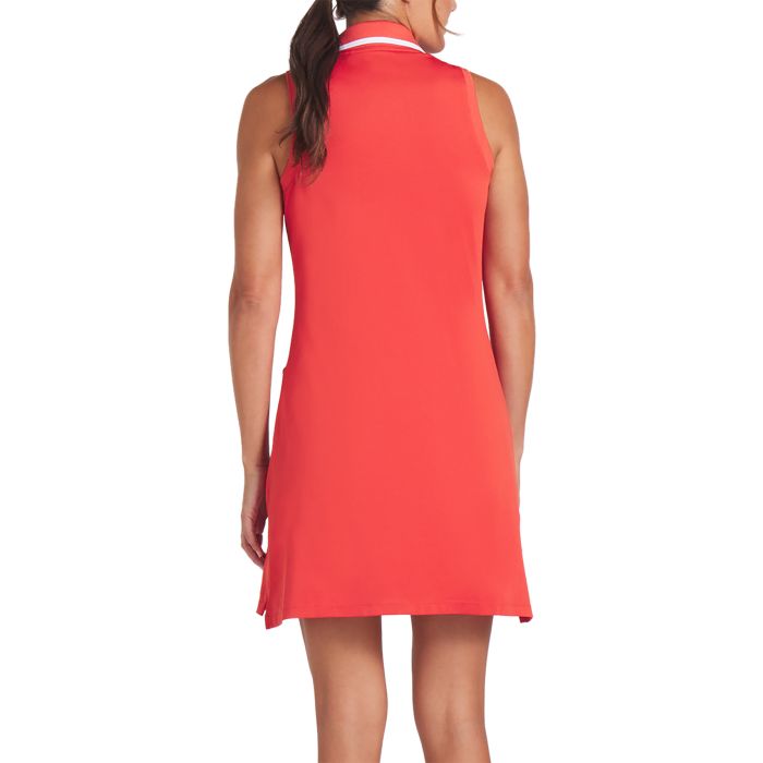 PUMA Womens Everyday Pique Sleeveless Golf Dress - ON SALE - 12 RED FIRE