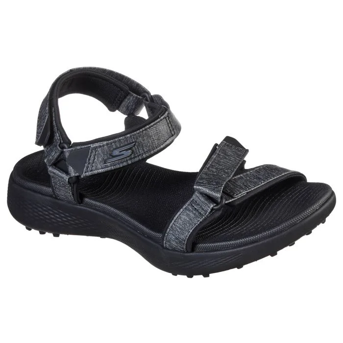 (取寄) スケッチャーズ ゴルフ レディース ゴー ゴルフ 600 サンダル Skechers GO GOLF women Go Golf 600 Sandal Black/Black Skechers Women's Go Golf 600 Golf Sandals Black - Carl's Golfland