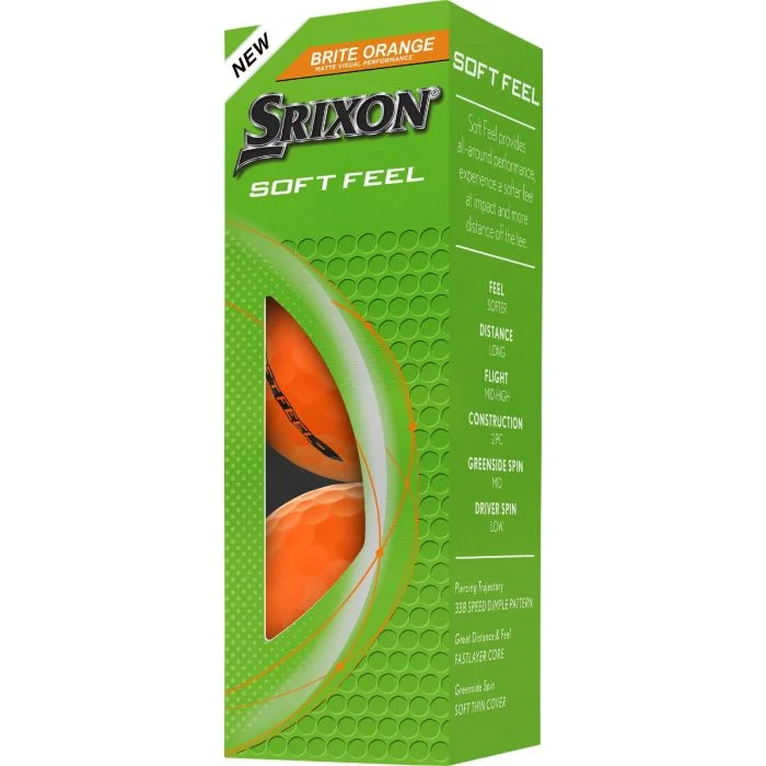 Srixon SOFT FEEL 14 BRITE Orange Golf Balls 2025 - Carl's