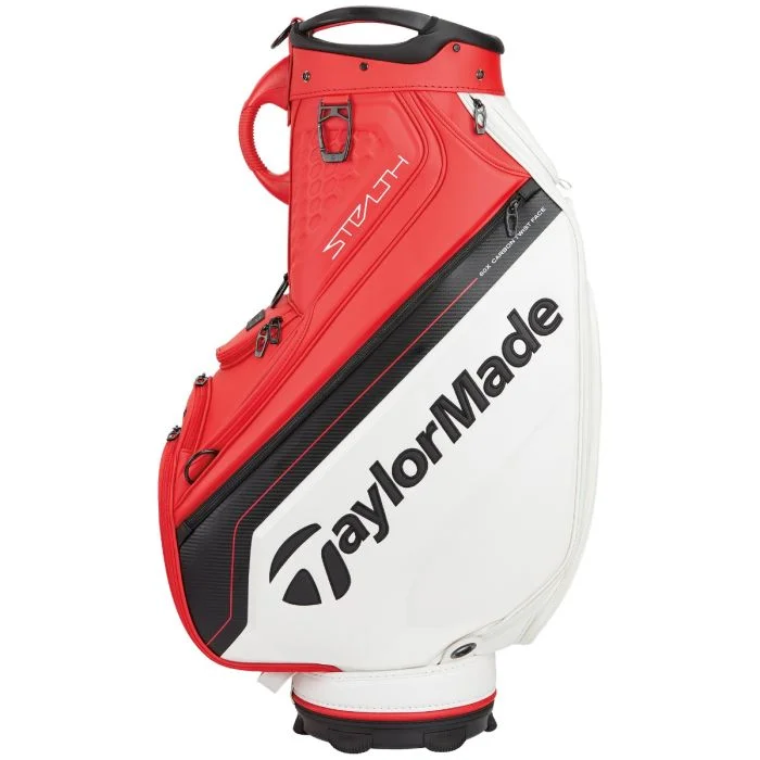 TaylorMade Stealth キャディバッグ 赤/白 TaylorMade Stealth ゴルフバッグ 赤 TaylorMade (テーラーメイド