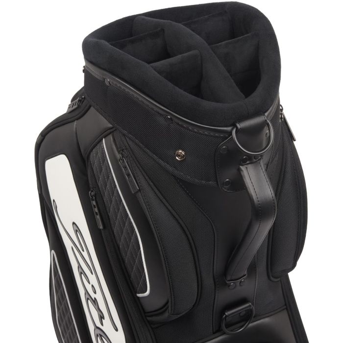 Free Shipping - Titleist Midsize Tour Staff Bag 2025 Black/White