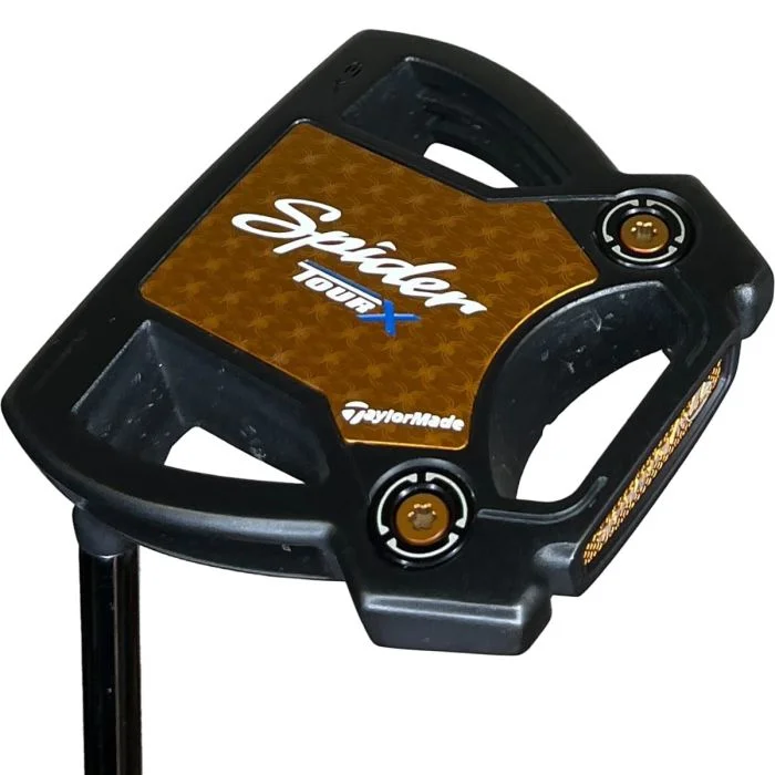 （中古）Spider Tour X パター ブラック/ゴールド Free Shipping - Used Taylormade Spider Tour X Black Short Slant