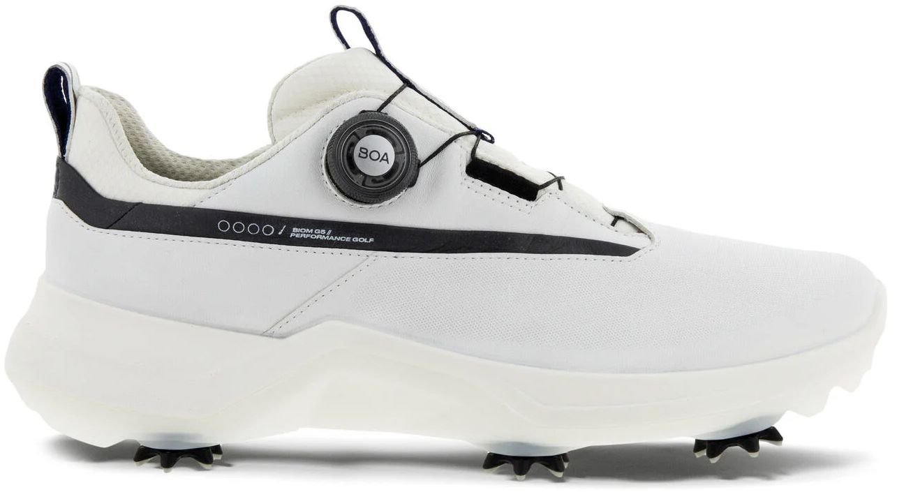 september Assassin slump ECCO BIOM G5 BOA Golf Shoes White/Black - Carl's Golfland