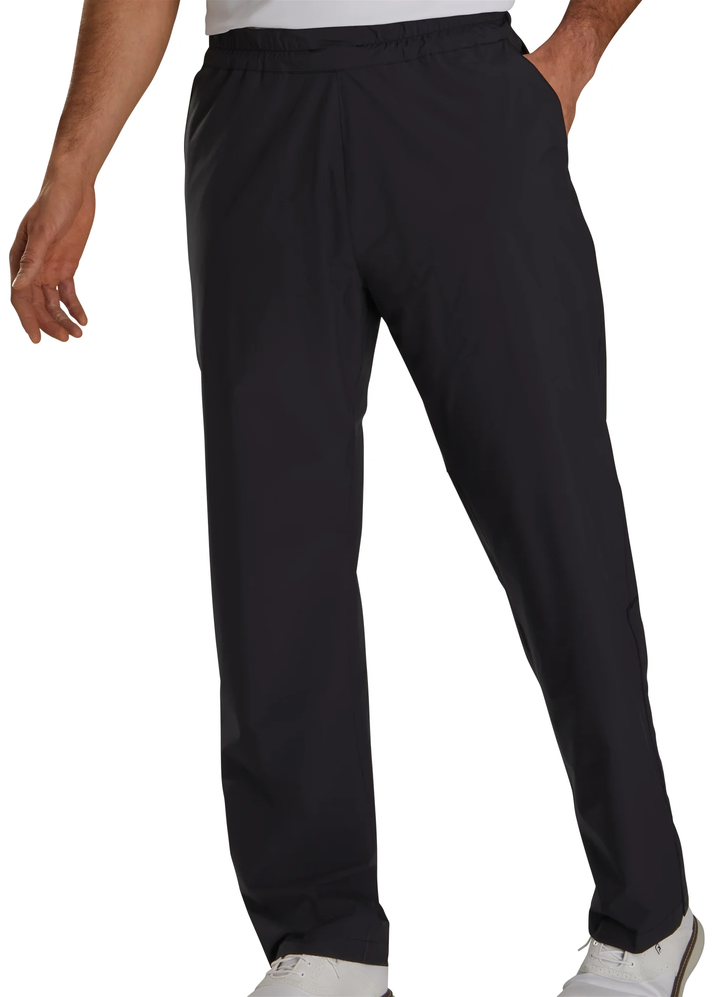 FootJoy HydroLite X Mens Golf Rain Pants Long - Black - Black, Size: Large