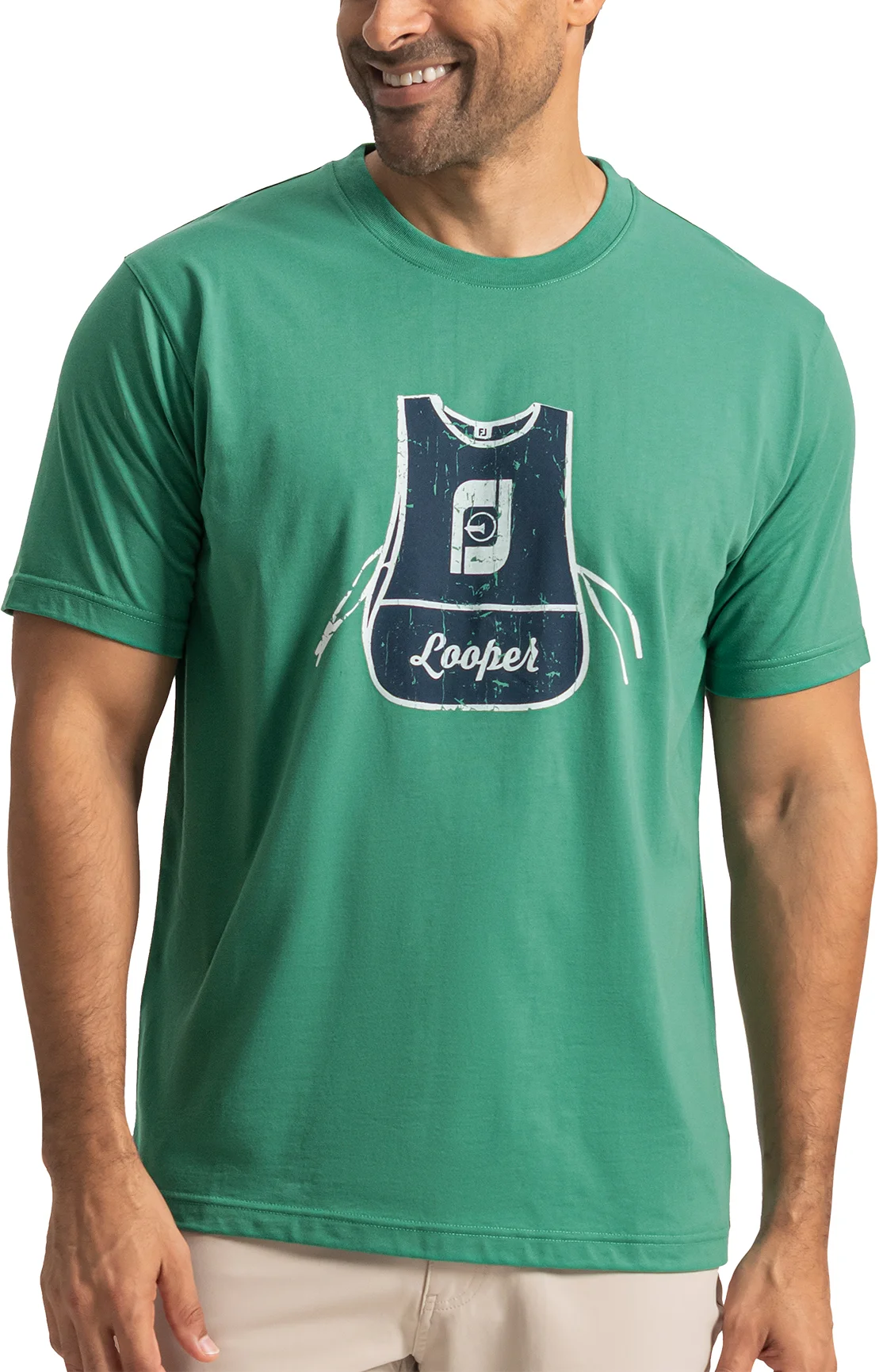 FootJoy Looper Mens Golf T-Shirt - Green - Green, Size: X-Large