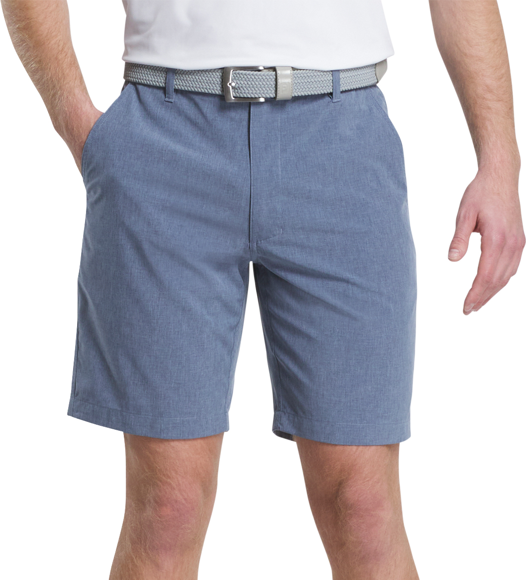 FootJoy Lightweight 9 Inch Inseam Mens Golf Shorts - Heather Navy - Blue, Size: 42
