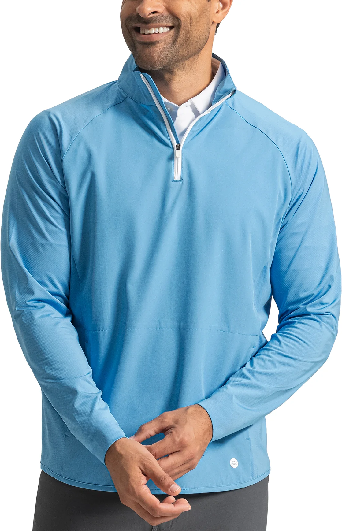 FootJoy TempoSeries Tech Mid-Layer Mens Golf Pullover - Deep Reef - Red, Size: Medium