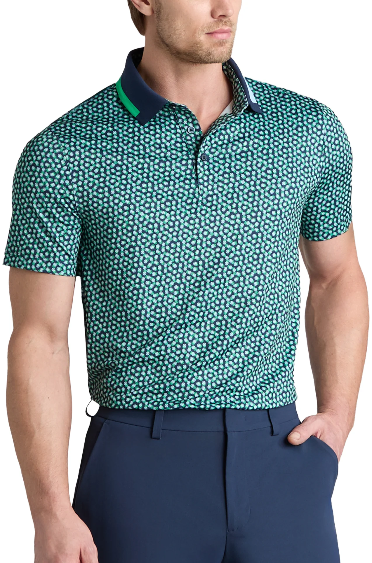 G/FORE 3/Gs Tech Jersey Mens Golf Polo - Blue, Size: XXL