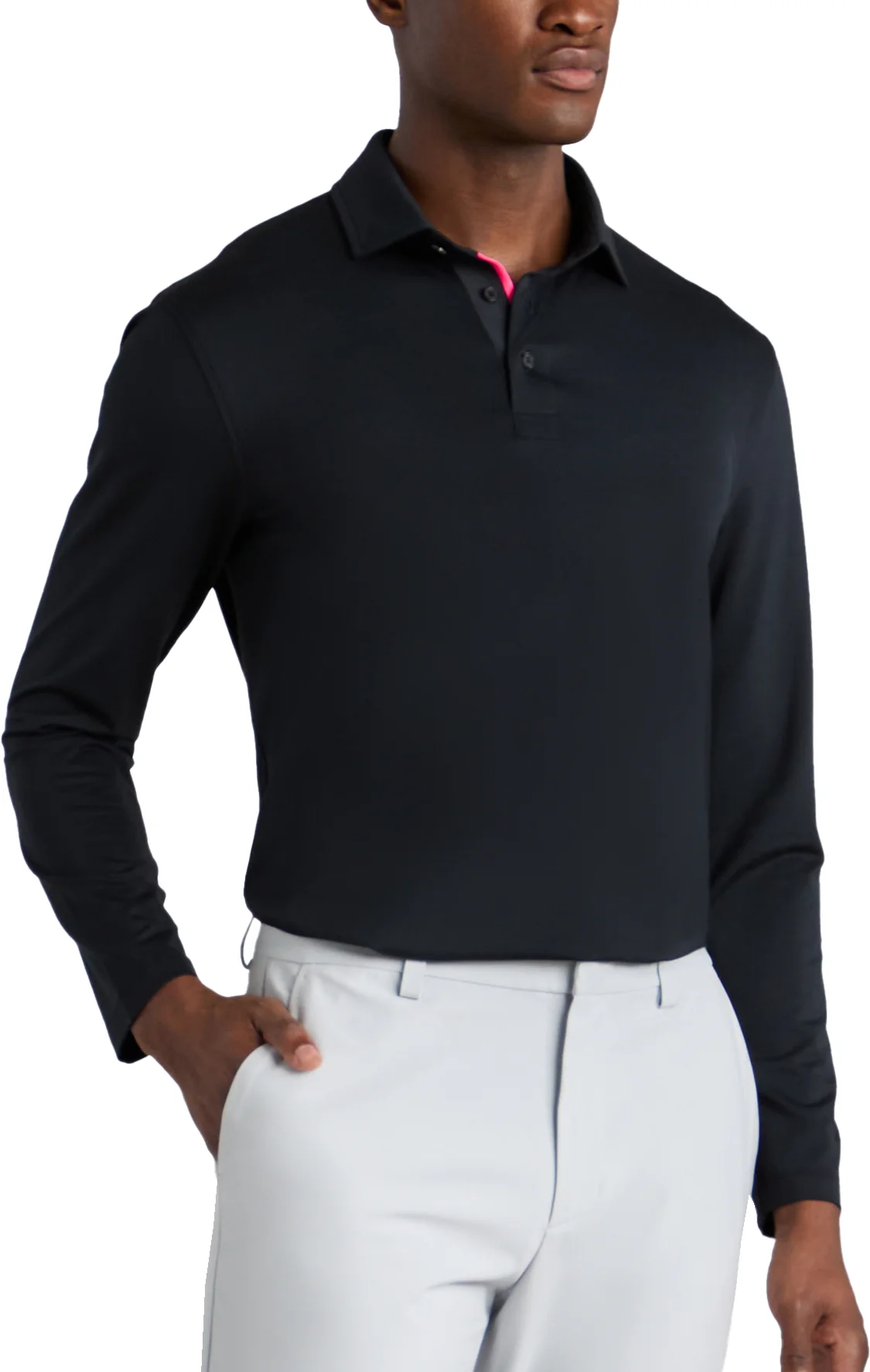G/FORE All Play Long Sleeve Mens Golf Polo - Black, Size: X-Large