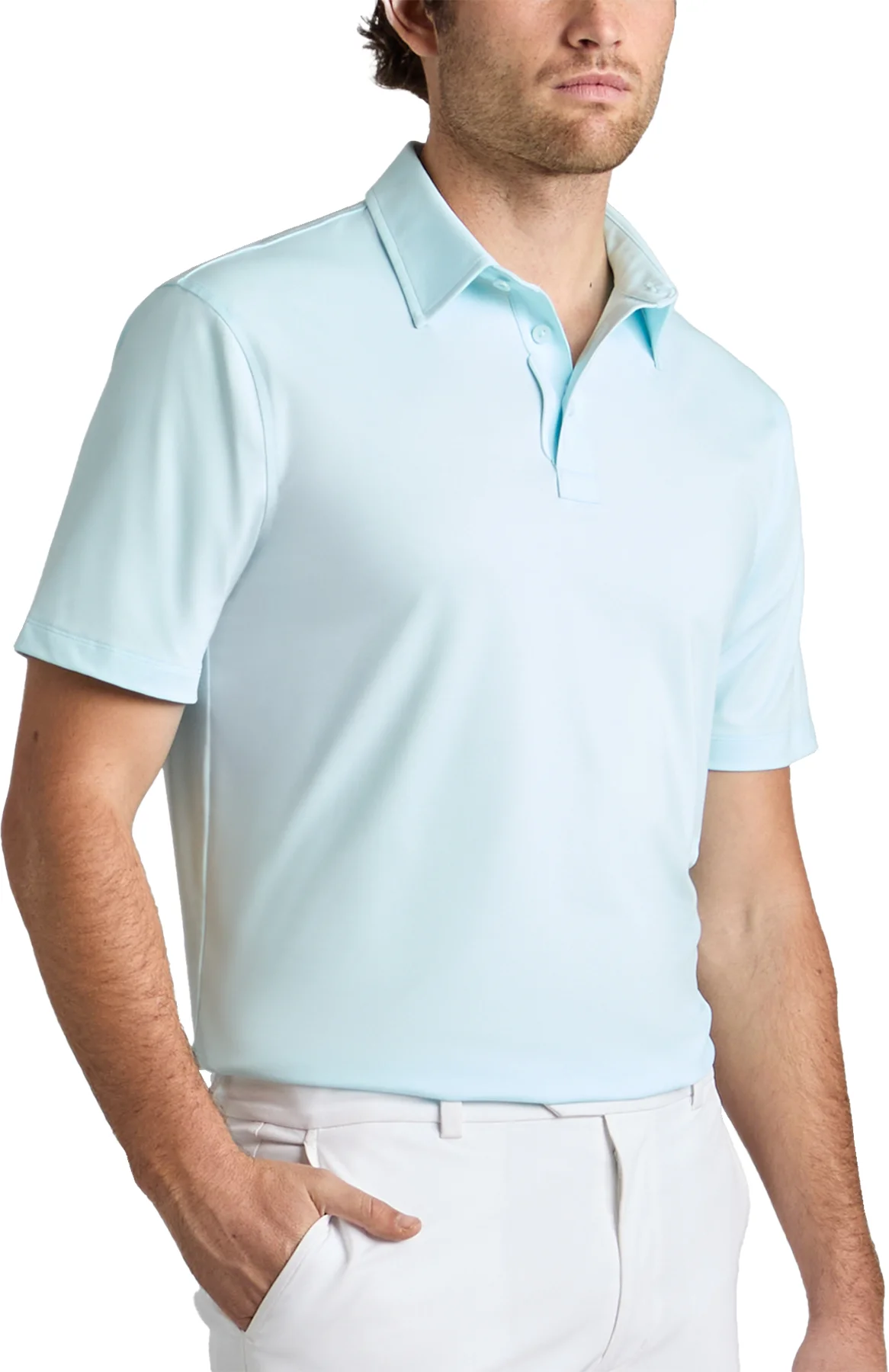 G/FORE Melange Ice Nylon Mens Golf Polo Shirt - Blue, Size: Small